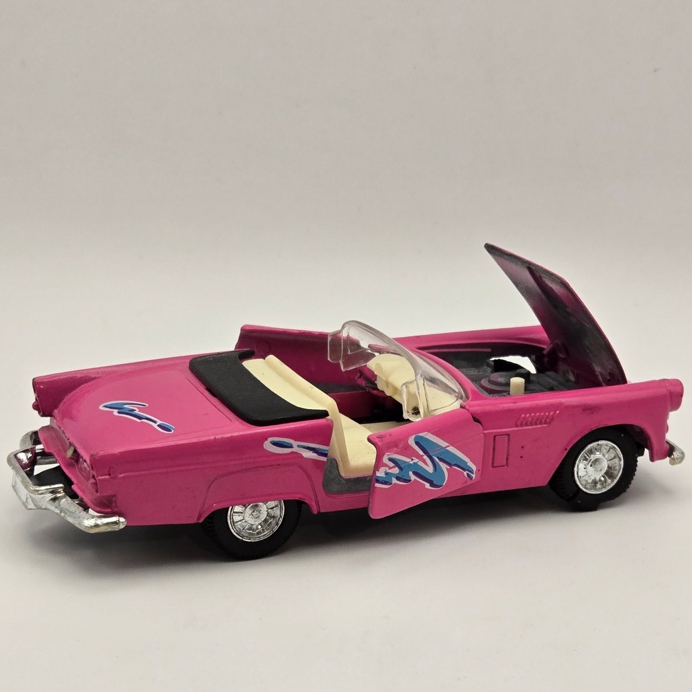 Welly 1956 Ford Thunderbird Convertible Hot Pink 90s Graphic Toy Car